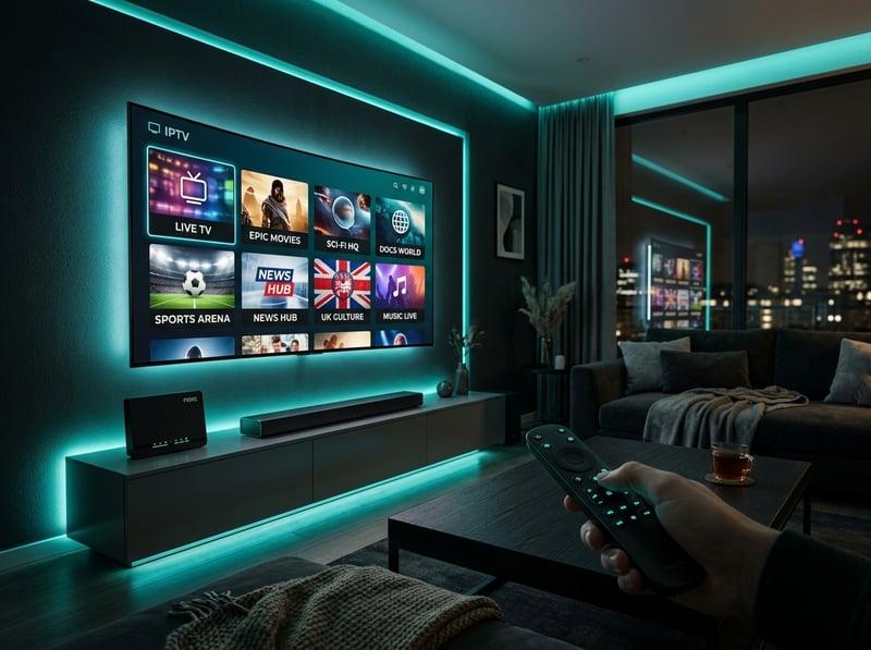 A man is holding a remote control in front of a large flat screen TV.
