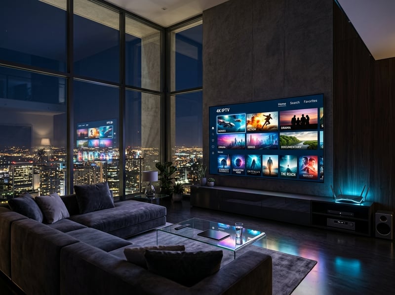 A large flat screen TV is mounted on the wall in a living room.